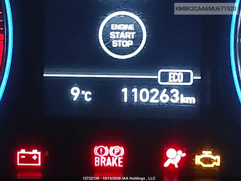 2021 HYUNDAI KONA VIN KM8K2CAA6MU671520 — фото 16