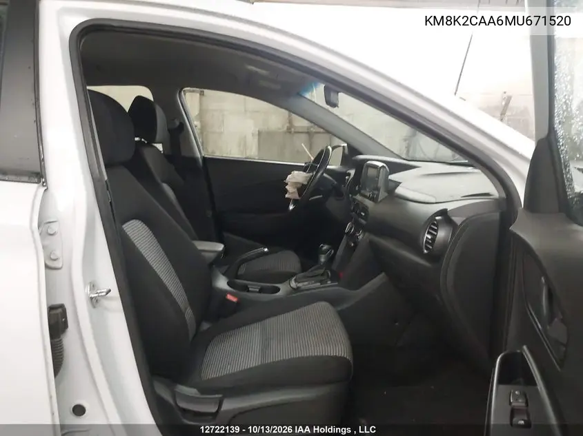2021 HYUNDAI KONA VIN KM8K2CAA6MU671520 — фото 5