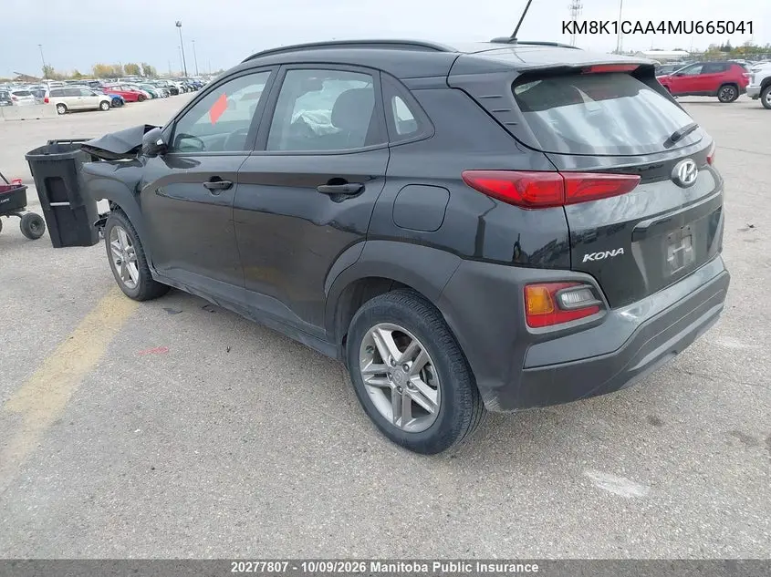 2021 HYUNDAI KONA VIN KM8K1CAA4MU665041 — фото 3
