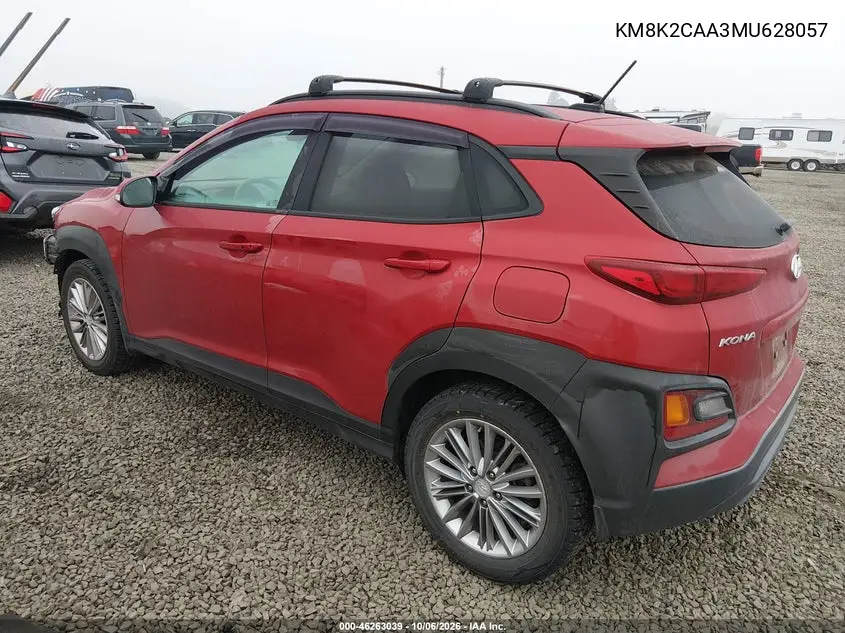 2021 HYUNDAI KONA VIN KM8K2CAA3MU628057 — фото 3