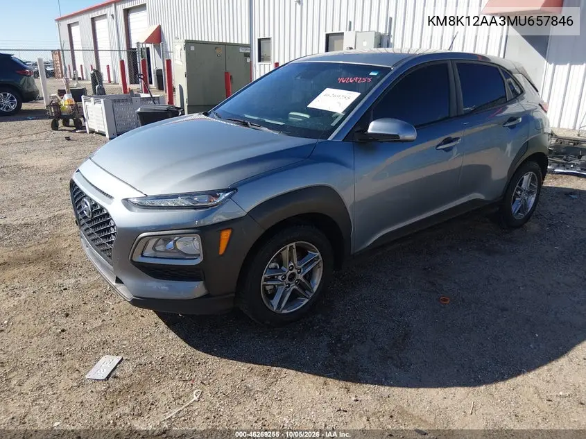 2021 HYUNDAI KONA VIN KM8K12AA3MU657846 — фото 2