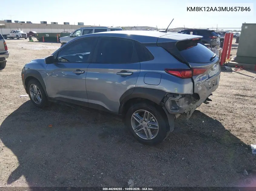 2021 HYUNDAI KONA VIN KM8K12AA3MU657846 — фото 3