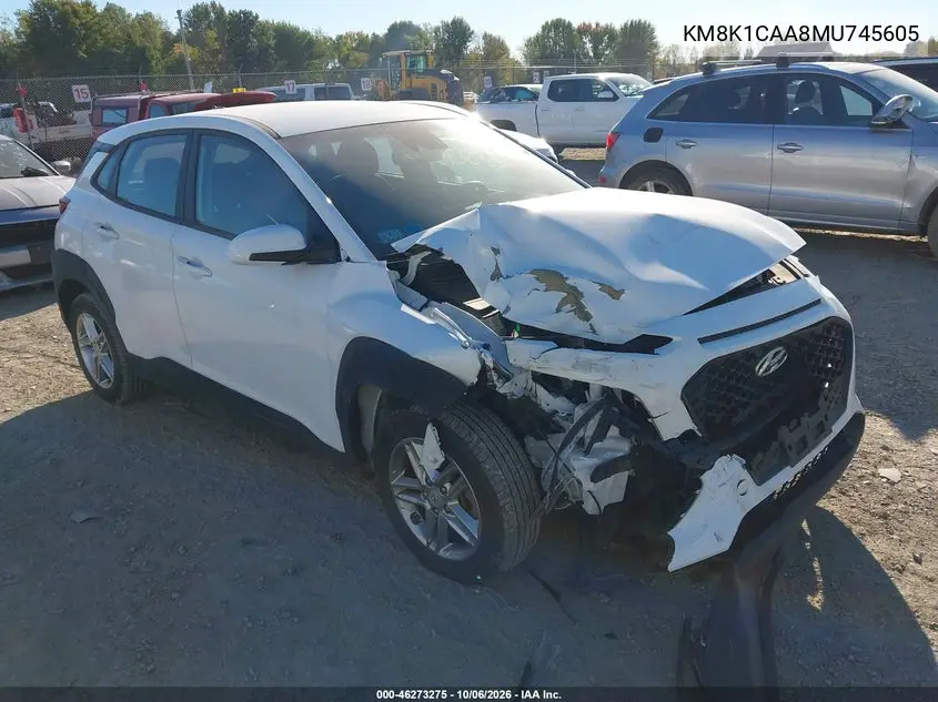 HYUNDAI KONA 2021, VIN KM8K1CAA8MU745605