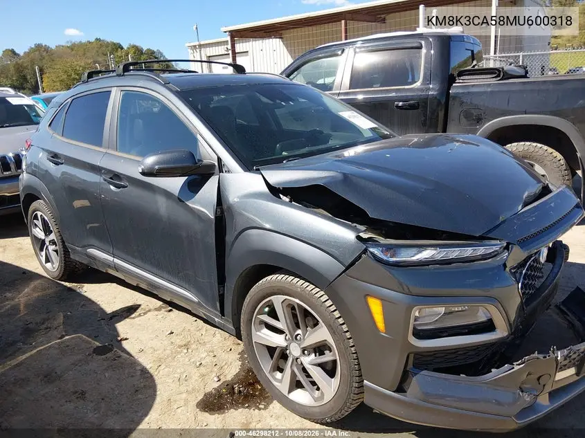 HYUNDAI KONA 2021, VIN KM8K3CA58MU600318