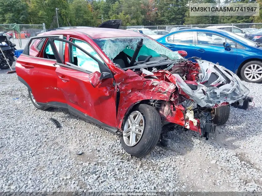 HYUNDAI KONA 2021, VIN KM8K1CAA5MU741947