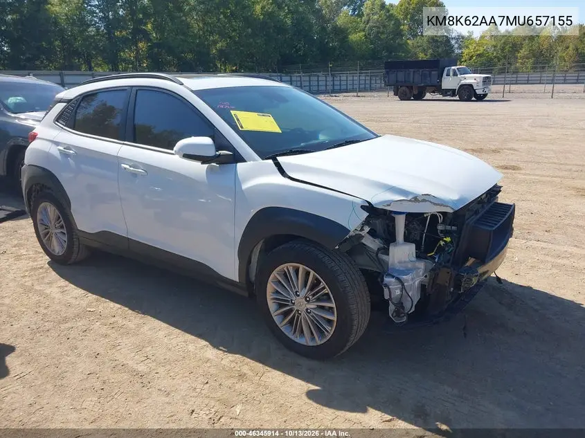 HYUNDAI KONA 2021, VIN KM8K62AA7MU657155