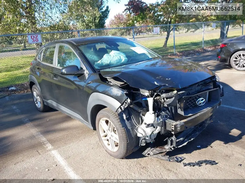 HYUNDAI KONA 2021, VIN KM8K1CAA6MU662514