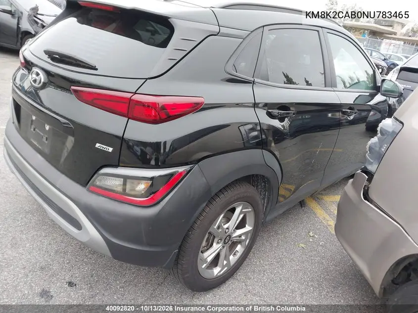 2022 HYUNDAI KONA VIN KM8K2CAB0NU783465 — фото 4