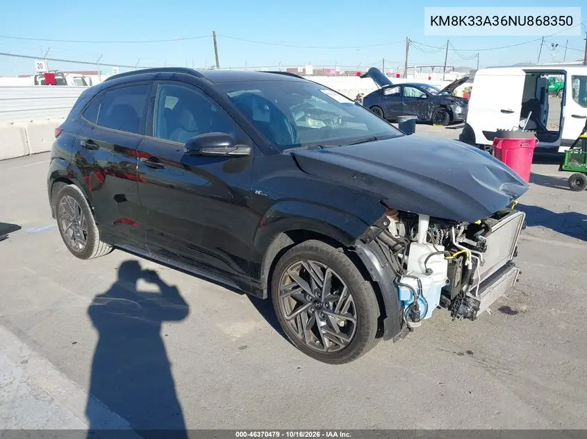 HYUNDAI KONA 2022, VIN KM8K33A36NU868350