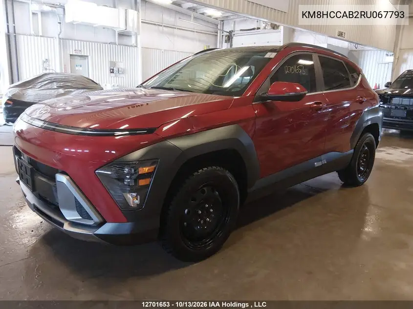 2024 HYUNDAI KONA VIN KM8HCCAB2RU067793 — фото 2