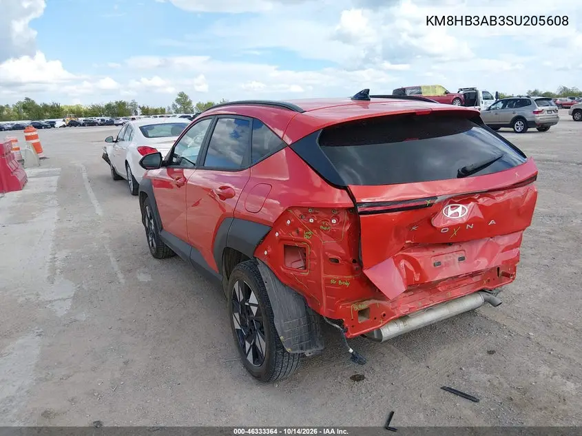 2025 HYUNDAI KONA VIN KM8HB3AB3SU205608 — фото 3