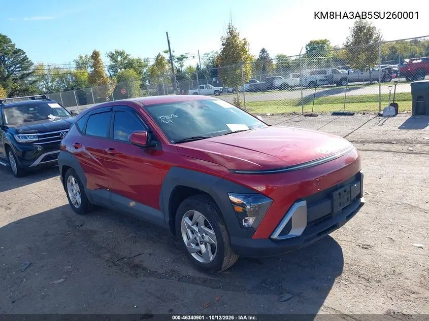 HYUNDAI KONA 2025, VIN KM8HA3AB5SU260001