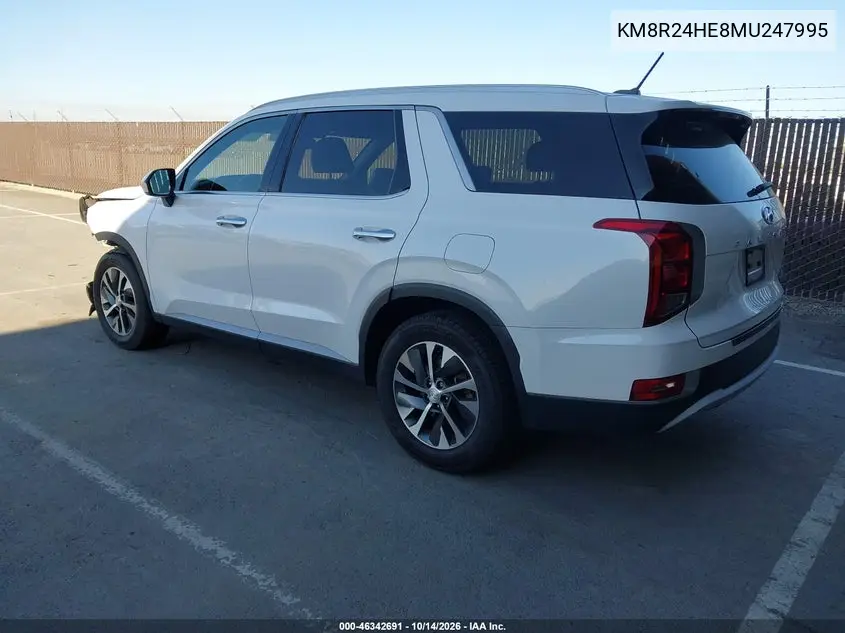 2021 HYUNDAI PALISADE VIN KM8R24HE8MU247995 — фото 3