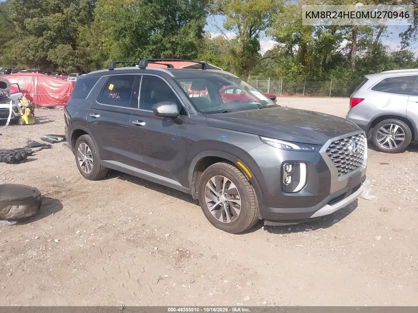HYUNDAI PALISADE 2021, VIN KM8R24HE0MU270946