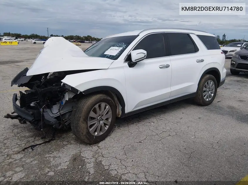 2024 HYUNDAI PALISADE VIN KM8R2DGEXRU714780 — фото 2