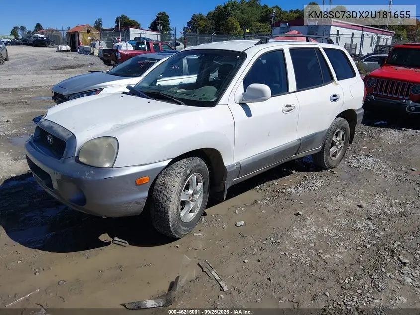 2002 HYUNDAI SANTA FE VIN KM8SC73DX2U181655 — фото 2