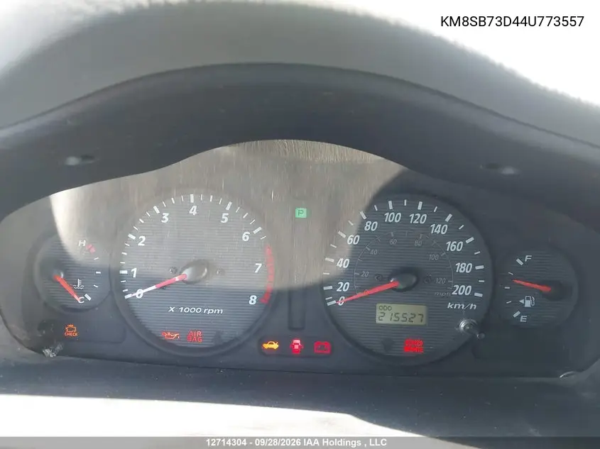 2004 HYUNDAI SANTA FE VIN KM8SB73D44U773557 — фото 7