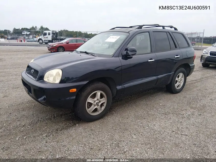 2004 HYUNDAI SANTA FE VIN KM8SC13E24U600591 — фото 2