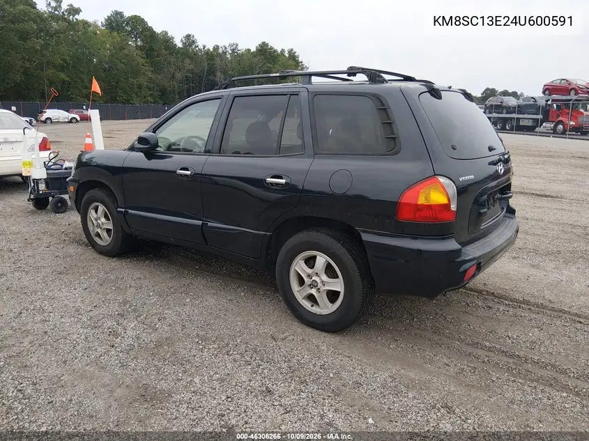 2004 HYUNDAI SANTA FE VIN KM8SC13E24U600591 — фото 3
