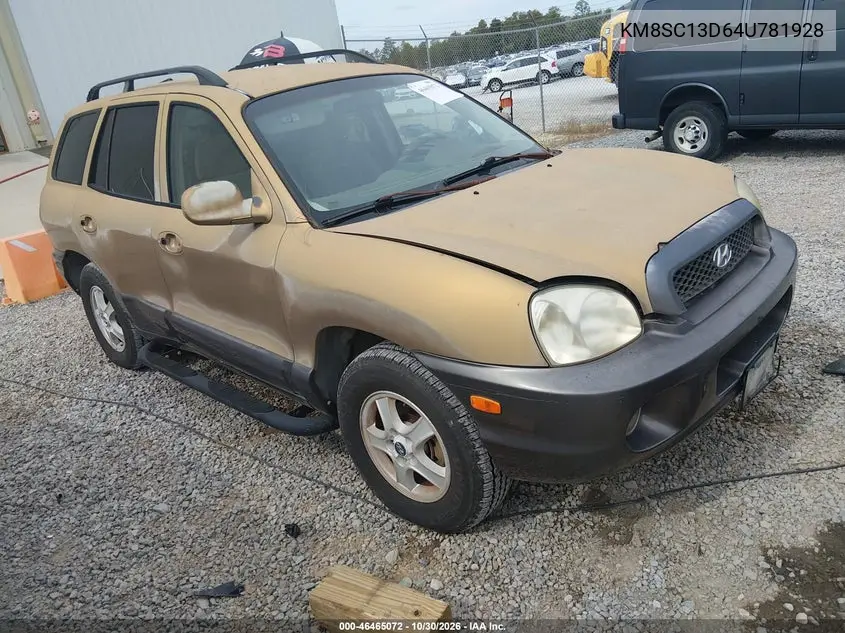 HYUNDAI SANTA FE 2004, VIN KM8SC13D64U781928