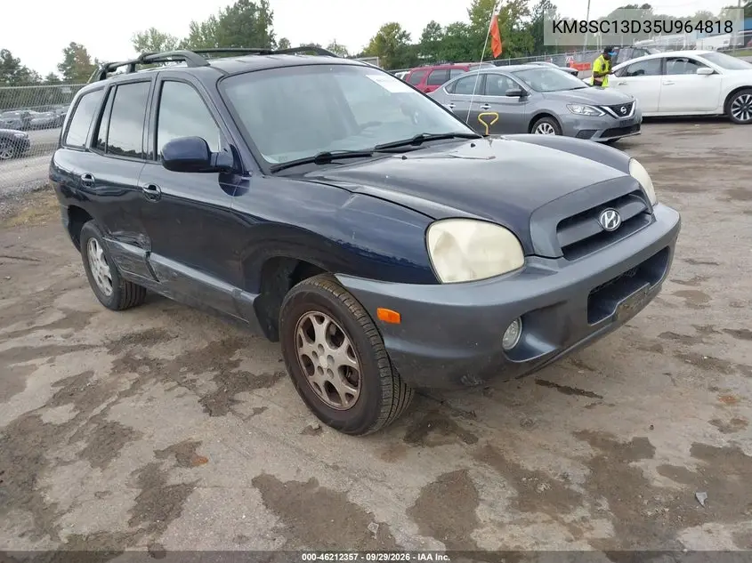 HYUNDAI SANTA FE 2005, VIN KM8SC13D35U964818