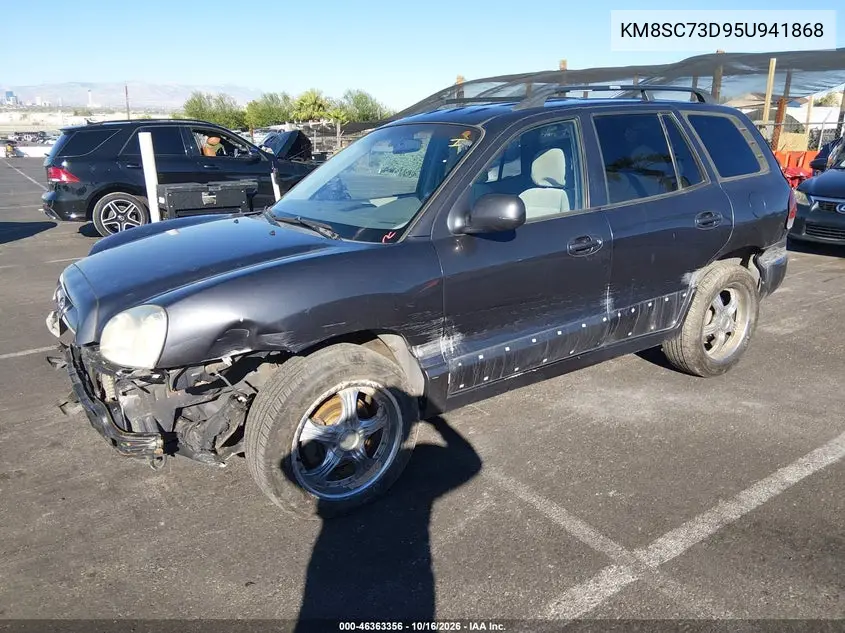 2005 HYUNDAI SANTA FE VIN KM8SC73D95U941868 — фото 2