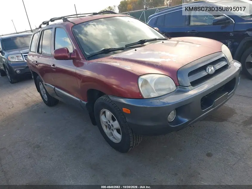 HYUNDAI SANTA FE 2005, VIN KM8SC73D35U895017