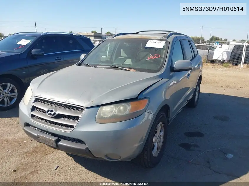2007 HYUNDAI SANTA FE VIN 5NMSG73D97H010614 — фото 2