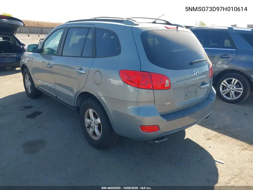 2007 HYUNDAI SANTA FE VIN 5NMSG73D97H010614 — фото 3