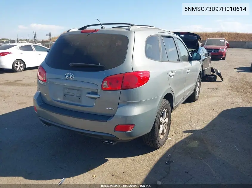 2007 HYUNDAI SANTA FE VIN 5NMSG73D97H010614 — фото 4