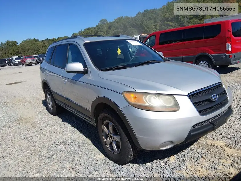 HYUNDAI SANTA FE 2007, VIN 5NMSG73D17H066563