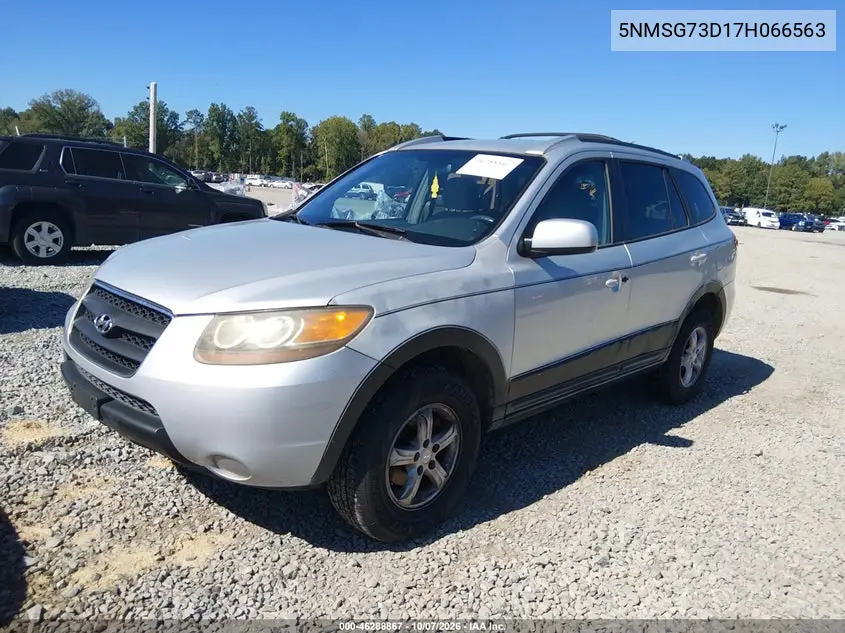 2007 HYUNDAI SANTA FE VIN 5NMSG73D17H066563 — фото 2