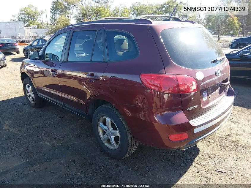 2007 HYUNDAI SANTA FE VIN 5NMSG13D77H074339 — фото 3