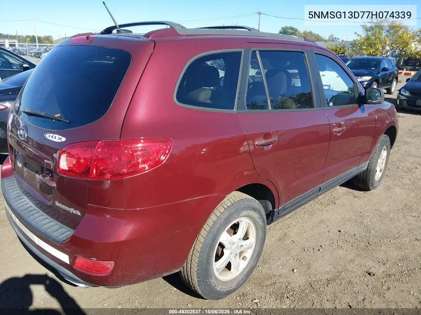 2007 HYUNDAI SANTA FE VIN 5NMSG13D77H074339 — фото 4