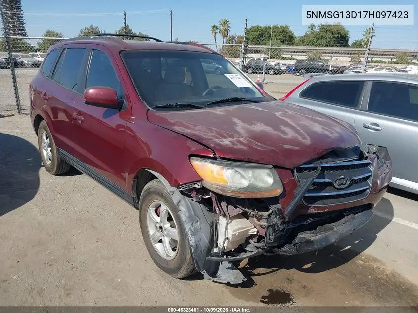 HYUNDAI SANTA FE 2007, VIN 5NMSG13D17H097423