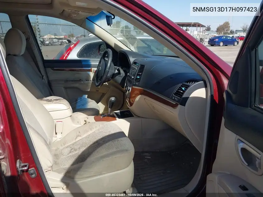 2007 HYUNDAI SANTA FE VIN 5NMSG13D17H097423 — фото 5