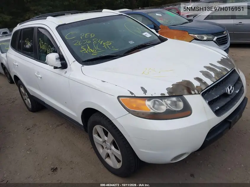 HYUNDAI SANTA FE 2007, VIN 5NMSH13E97H016951