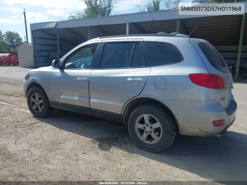 2007 HYUNDAI SANTA FE VIN 5NMSG73D57H011968 — фото 3