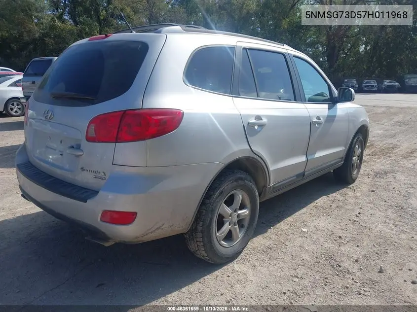2007 HYUNDAI SANTA FE VIN 5NMSG73D57H011968 — фото 4