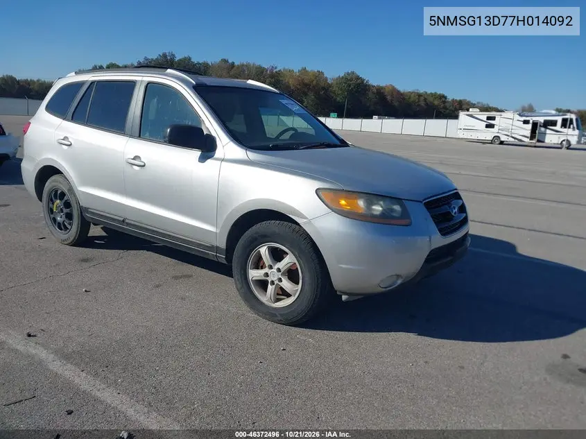 HYUNDAI SANTA FE 2007, VIN 5NMSG13D77H014092