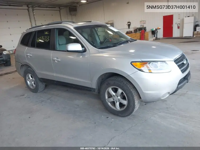HYUNDAI SANTA FE 2007, VIN 5NMSG73D37H001410