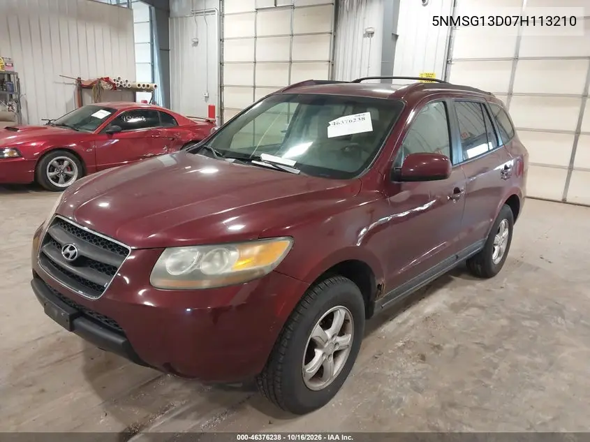 2007 HYUNDAI SANTA FE VIN 5NMSG13D07H113210 — фото 2