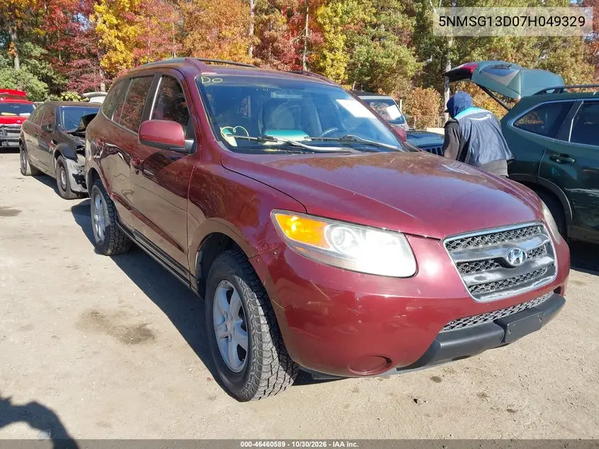 HYUNDAI SANTA FE 2007, VIN 5NMSG13D07H049329