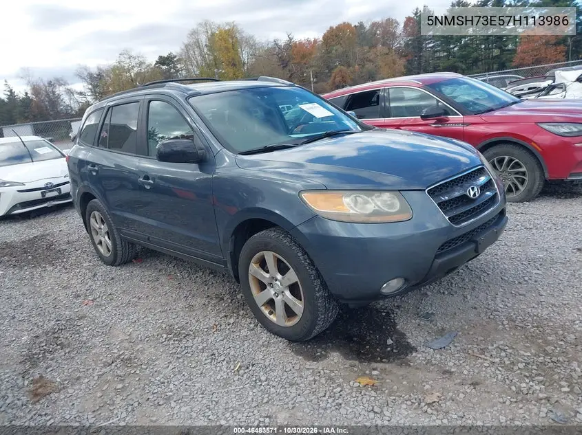 HYUNDAI SANTA FE 2007, VIN 5NMSH73E57H113986