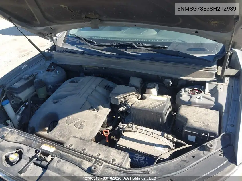 2008 HYUNDAI SANTA FE VIN 5NMSG73E38H212939 — фото 10