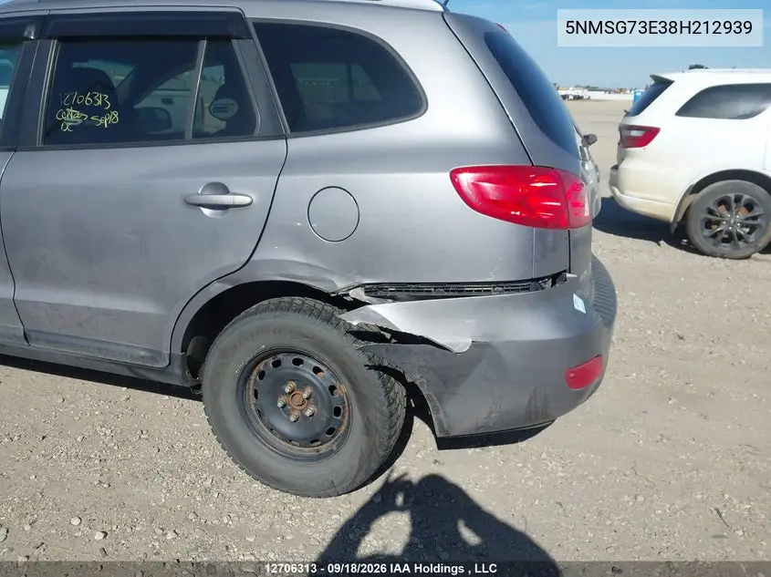 2008 HYUNDAI SANTA FE VIN 5NMSG73E38H212939 — фото 6