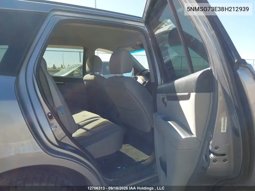 2008 HYUNDAI SANTA FE VIN 5NMSG73E38H212939 — фото 8