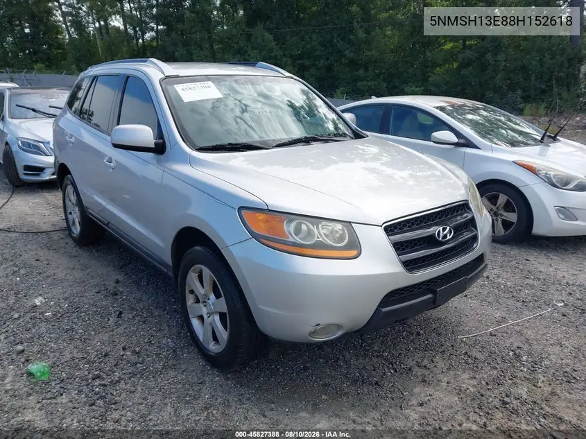 HYUNDAI SANTA FE 2008, VIN 5NMSH13E88H152618