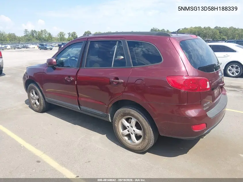 2008 HYUNDAI SANTA FE VIN 5NMSG13D58H188339 — фото 3
