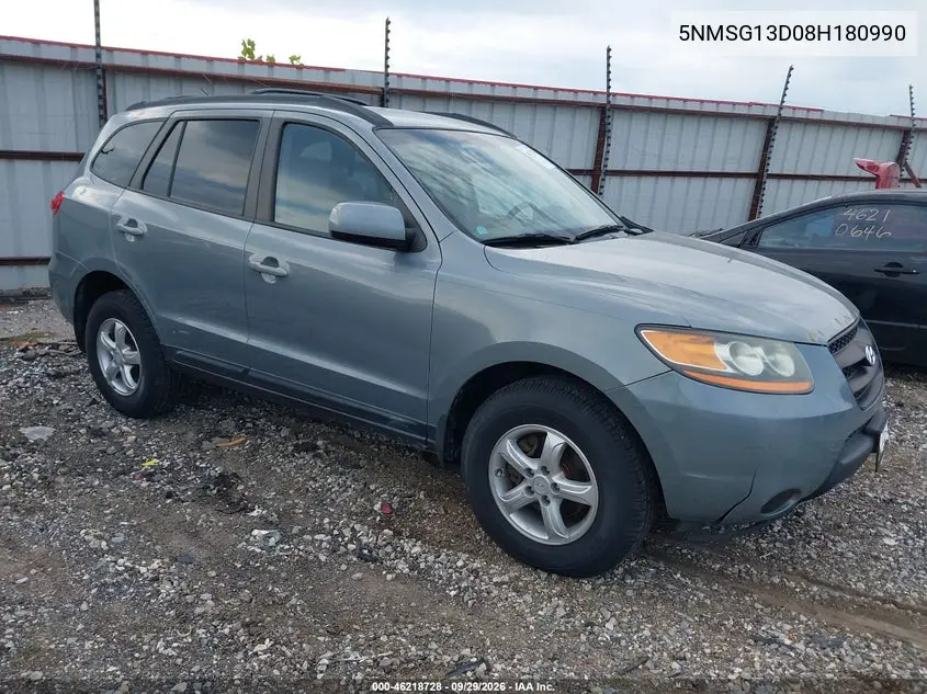 HYUNDAI SANTA FE 2008, VIN 5NMSG13D08H180990